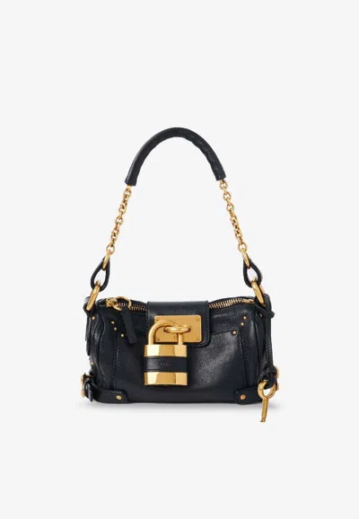 Chloé Black Leather Small Paddington Shoulder Bag