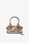 Chloé Paddington Pink Handbag With Two Top Handles And Padlock On The Front In Leather Woman In Neutral