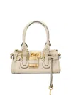 Chloé Paddington Embellished Textured-leather Tote In Pink