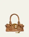Chloé Small Paddington Padlock Shoulder Bag In Leather In Brown