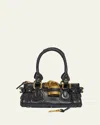 Chloé Paddington Black Shoulder Bag With Oversized Padlock And C-shaped Buckles In Grainy Leather Woman In Black