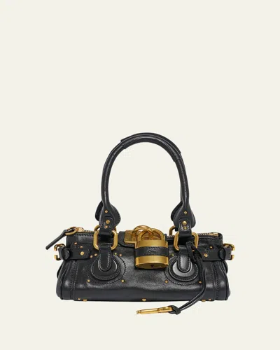 CHLOÉ SMALL PADDINGTON PADLOCK SHOULDER BAG IN LEATHER