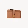 Chloé Small Paddington Purse With Card Slots In Grained Leather In Brown