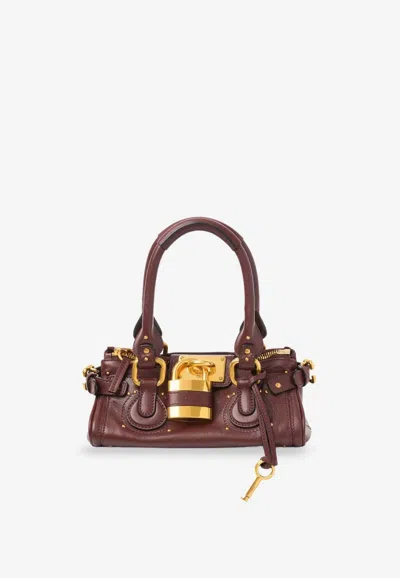 Chloé Small Paddington Top Handle Bag In Brown