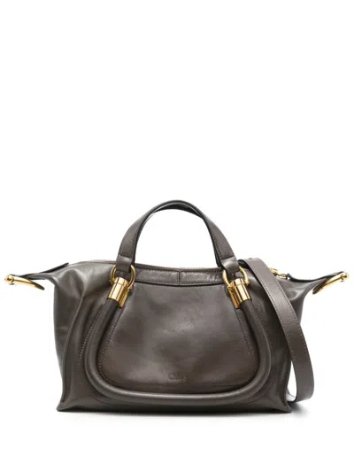 Chloé Small Paraty Shoulder Bag In Grey