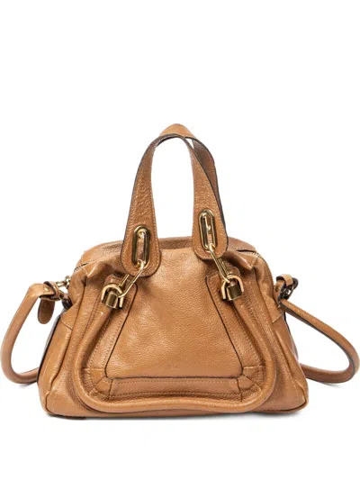 Pre-owned Chloé Small Paraty Tote Bag In Brown