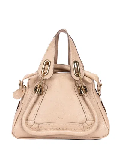 Pre-owned Chloé Small Paraty Tote Bag In Neutral