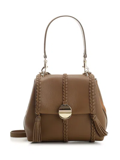 Chloé Small Penelope Shoulder Bag In Brown
