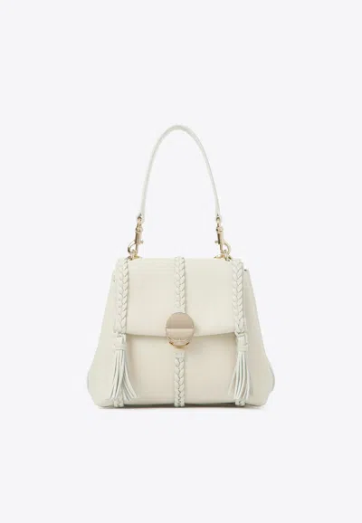 Chloé Small Penelope Shoulder Bag In White