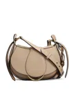 Chloé Floral Grey Calfskin Bag With Adjustable Shoulder Strap In 中性色