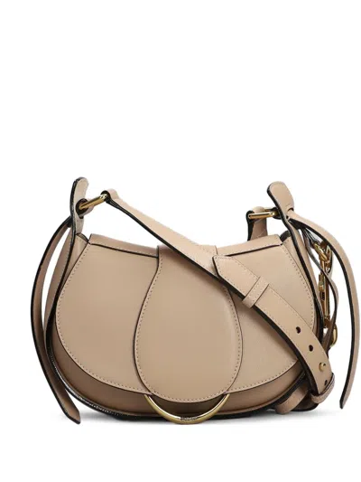 Chloé Small Chloe Ride Leather Shoulder Bag In Neutrals
