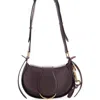 Chloé Ride Flap Shoulder Bag In Smooth Calfskin In Auburn Red