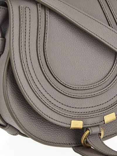 Chloé Small Saddle Bag In Grey