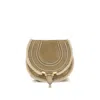 Chloé Small Saddle Marcie Shoulder Bag In Suede And Shearling