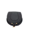 Chloé Chloe Small Marcie Grained Calfskin Saddle Bag In Black In Black  