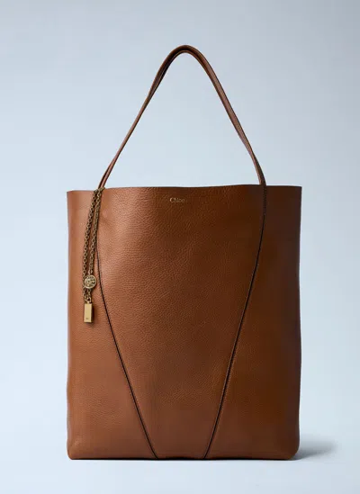Chloé Small Spin Handbag In Brown