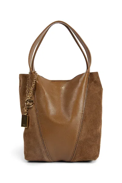 Chloé Small Spin Leather And Suede Shoulder Bag In Green