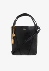 Chloé Chloè Spin Small Leather Tote Bag In Black