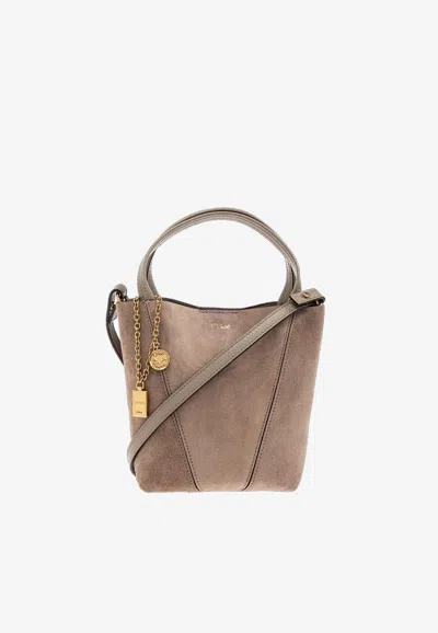 Chloé Small Spin Tote Bag In Gray