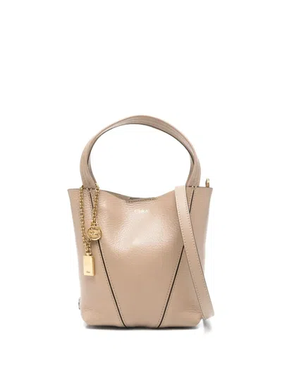 Chloé Small Spin Tote Bag In Neutrals