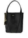 Chloé Small Spin Tote In Grained Leather Bags In Black