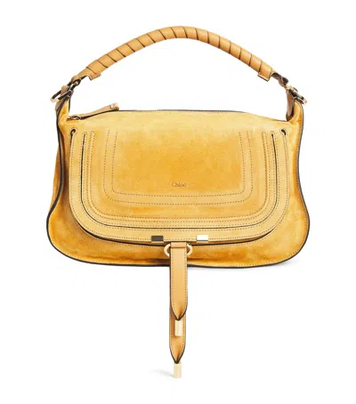 Chloé Small Suede Marcie Shoulder Bag In Orange