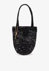 Chloé Small Summer Banana Tote Bag In Raffia In Black