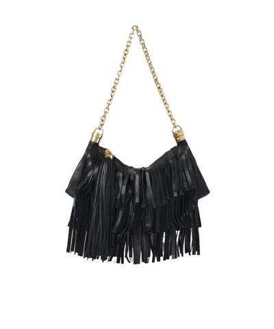 Chloé Small Tassel Shoulder Bag In Black