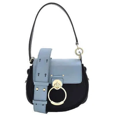 Pre-owned Chloé Chloe Small Tess Bag Chc23ss153j274za In Multicolor Blue 1