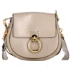 Chloé Tess Small Crossbody Bag In Leather In Grey