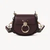 Chloé Small Tess Bag In Shiny & Suede Leather Brown Size Onesize 100% Calf-skin Leather In Brown