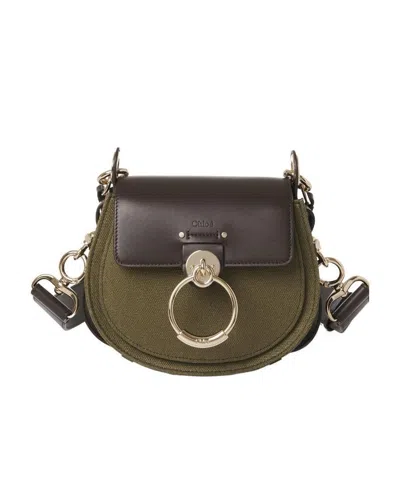 Chloé Small Tess Crossbody Bag In Green