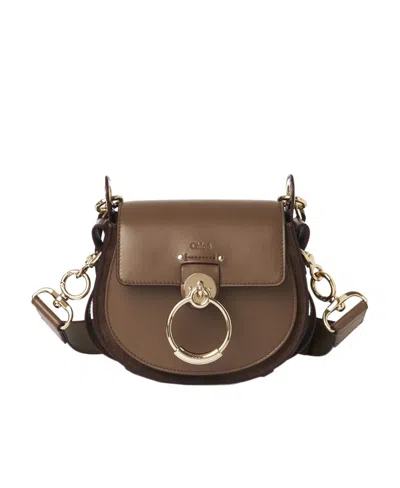 Chloé Small Tess Shoulder Bag In Brown