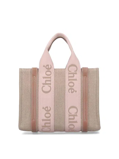 Chloé Small Tote Bag In Sand