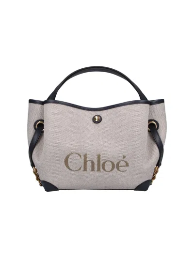 Chloé Small Tote Bag "clover" In Gray