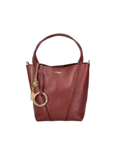 Chloé Small Tote Bag "spin" In Brown