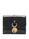 Chloé Small Tri-fold Alphabet Wallet In Black