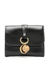 Chloé Small Tri-fold Alphabet Wallet In Black