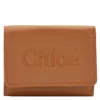 Chloé Chloe Small Tri-fold Leather Wallet