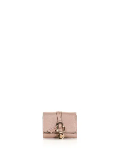 Chloé Small Trifold Letter Wallet In Pink