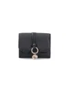 Chloé Small Wallet "alphabet" In Black