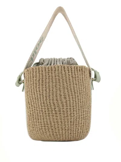 Chloé Small Woody Basket Bag In Beige