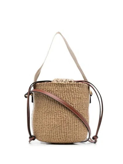 Chloé Small Woody Basket Bag In Brown