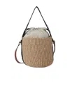 Chloé Small Basket Bag In Natural Fibers In Nude