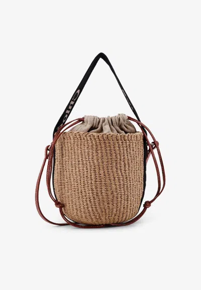 Chloé Small Woody Basket Bag In Neutral