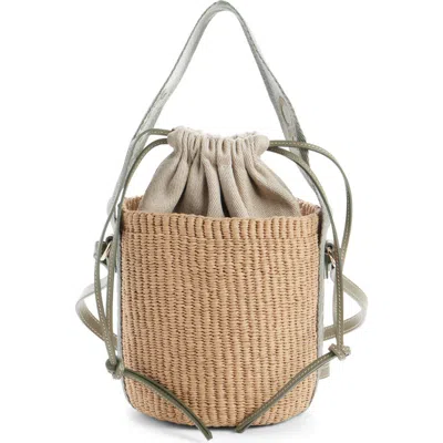Chloé Small Woody Basket Bucket Bag In Brown