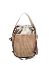Chloé Small Woody Basket In Natural Fibers In Nude & Neutrals