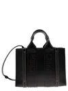 Chloé Small Woody Black Tote Bag With Tonal Logo Detail In Leather Woman In Black