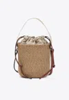 Chloé Small Woody Bucket Top Handle Bag In Beige