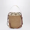 Chloé Woody Small Mifuko Basket Bag With Logo Webbing In White